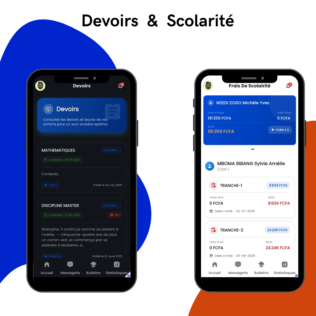 Devoirs et Scolarité — Skolya app